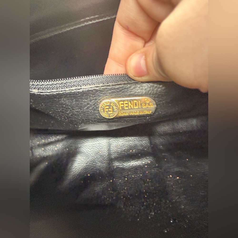 Authentic Vintage Fendi Zucca FF Crossbody Bag Brown Logo Italy READ - Picture 6 of 15